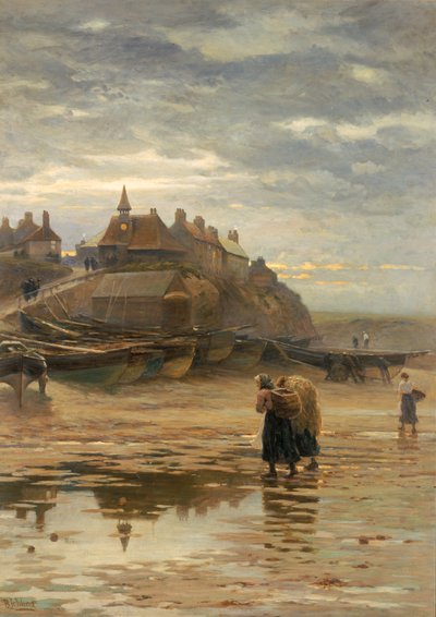 Darkness Falls from the Wings of Night, 1886 by Robert Jobling